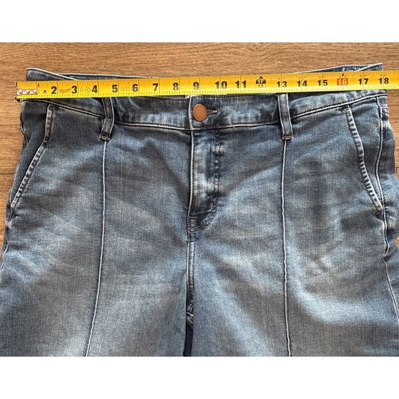 Lane Bryant Signature Fit Wide Leg Mid Rise Center Stitch Jeans Blue Denim Sz 14 - Picture 4 of 12